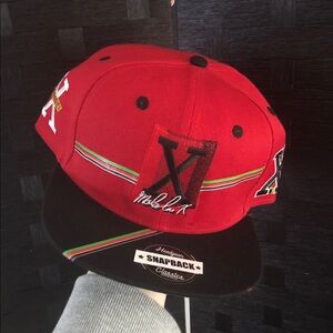 Red and Black Snapback Hat